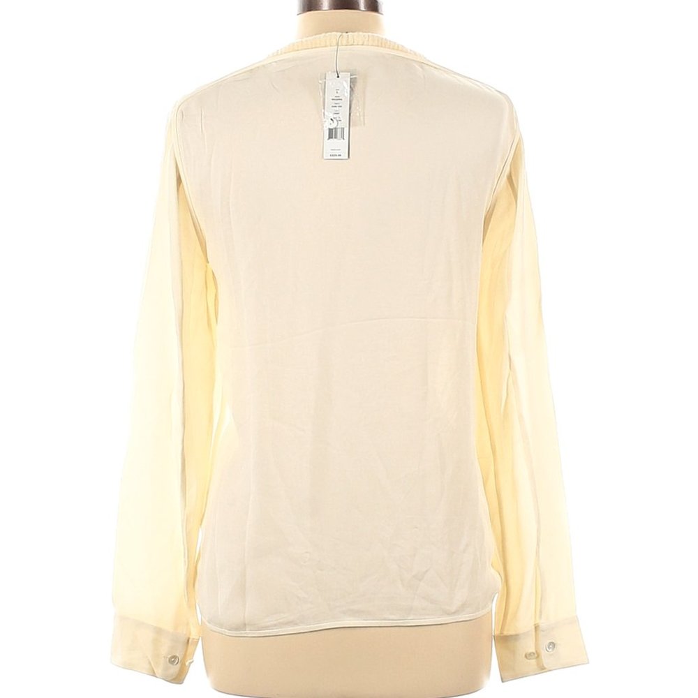 Theory Wool Silk Rolleena Curlique Ivory Sweater - Picture 4 of 11